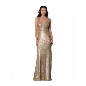 Theia v-neck Gold Sequin